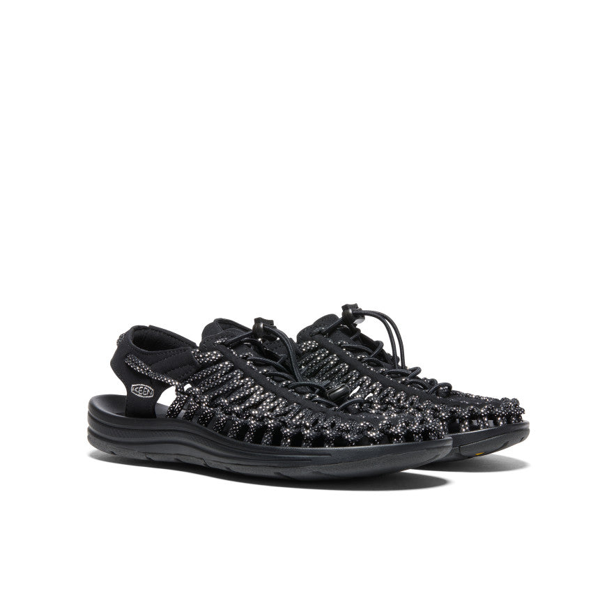 UNEEK Women's Sneakers - Black & Silver | Lightweight Comfortable Walking Shoes for Casual Wear & Outdoor Activities