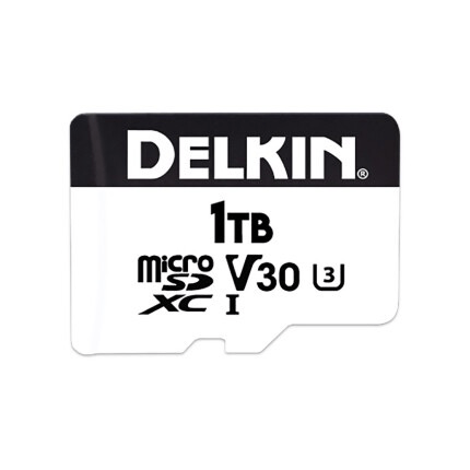 Delkin Devices 1TB UHS-I MicroSDXC Memory Card with SD Adapter - High-Speed Storage for 4K Cameras, Drones, and Gaming Consoles