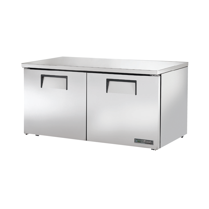 True 60 Low Profile Undercounter Refrigerator with 2 Solid Doors - Compact Freezerless Fridge for Kitchen, Bar, Office & RV - TUC 60 LP
