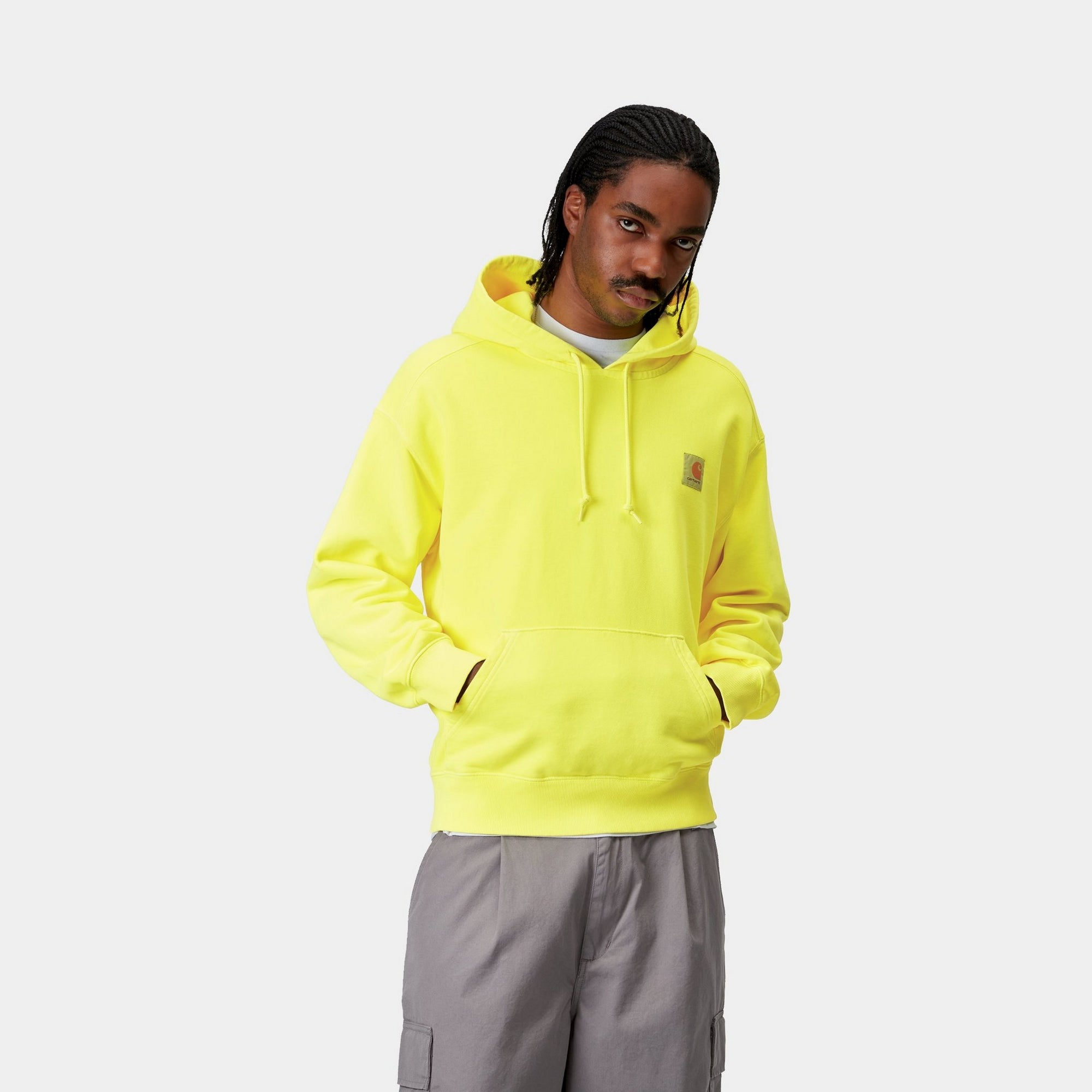 Premium Hooded Industry Sweatshirt - Lumo Yellow | Heavy Duty Workwear for Construction & Outdoor Activities