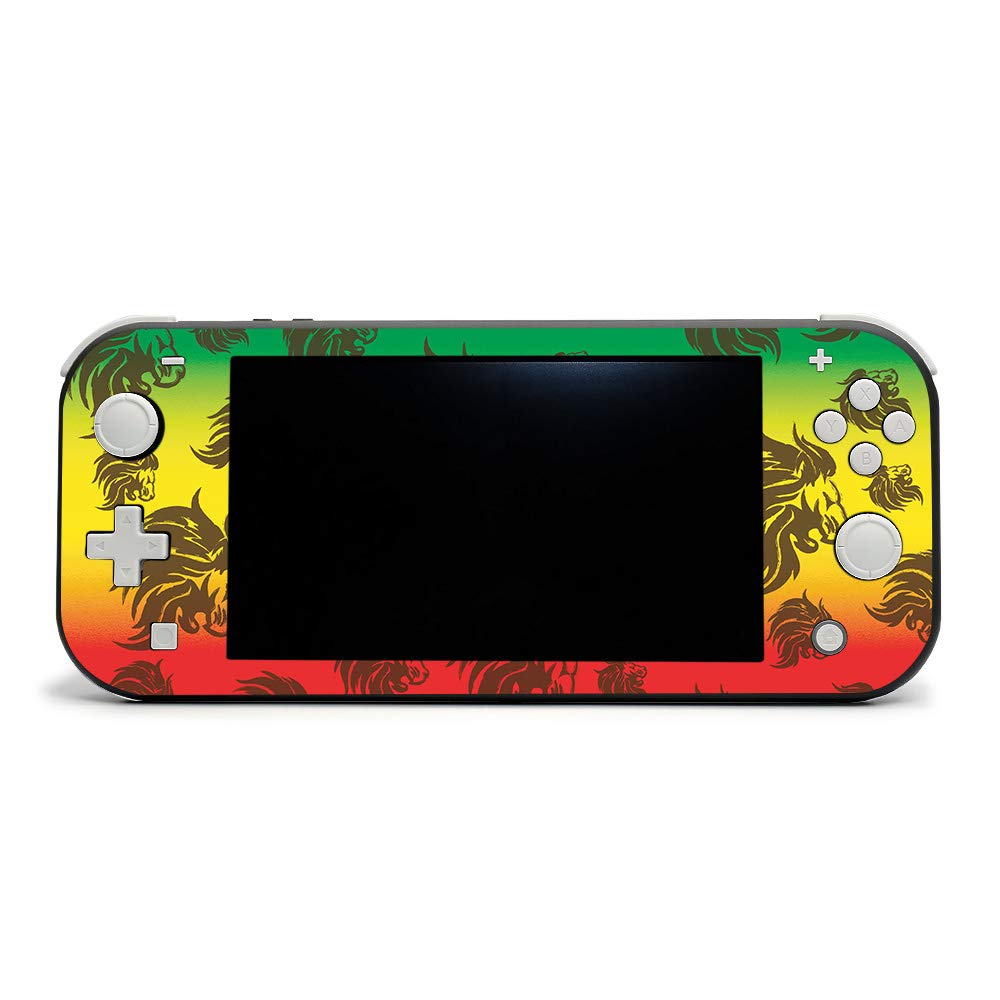 MightySkins Nintendo Switch Lite Skin - Rasta Lion Design | Protective Vinyl Decal Wrap Cover | Durable, Easy to Apply & Remove | Made in USA | Perfect for Gaming, Travel & Personalization