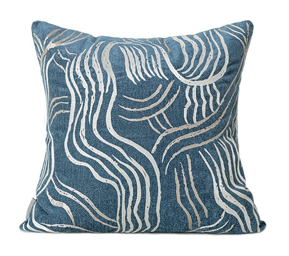 Blue Modern Sofa Pillow - Soft Decorative Throw Pillows for Couch & Living Room - Home Decor Accent Cushion for Sofa, Bed, or Lounge (Set of 2) - Perfect for Cozy Home Styling and Comfortable Seating