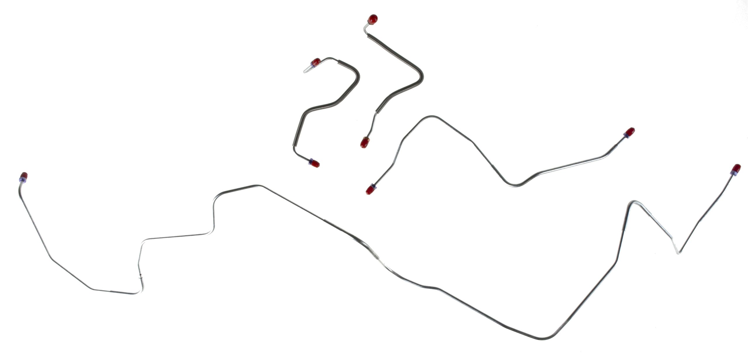 ZKT7002 Power Disc Front Brake Line Kit - 4 Piece High-Performance Brake Lines for Motorcycles & ATVs - Perfect for Off-Road, Racing & Custom Builds