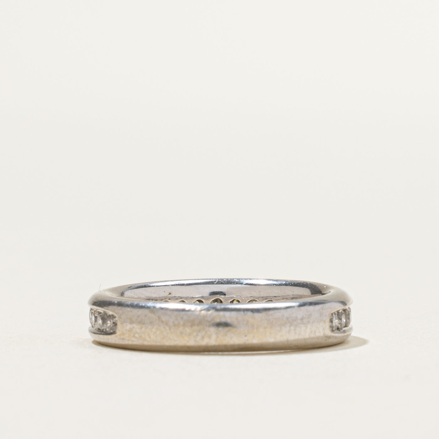 Channel Set Semi Eternity Diamond Wedding Band - 0.50ctw Round Cut Diamond Ring - Size 5 - Perfect for Anniversary, Engagement, or Bridal Jewelry Gift