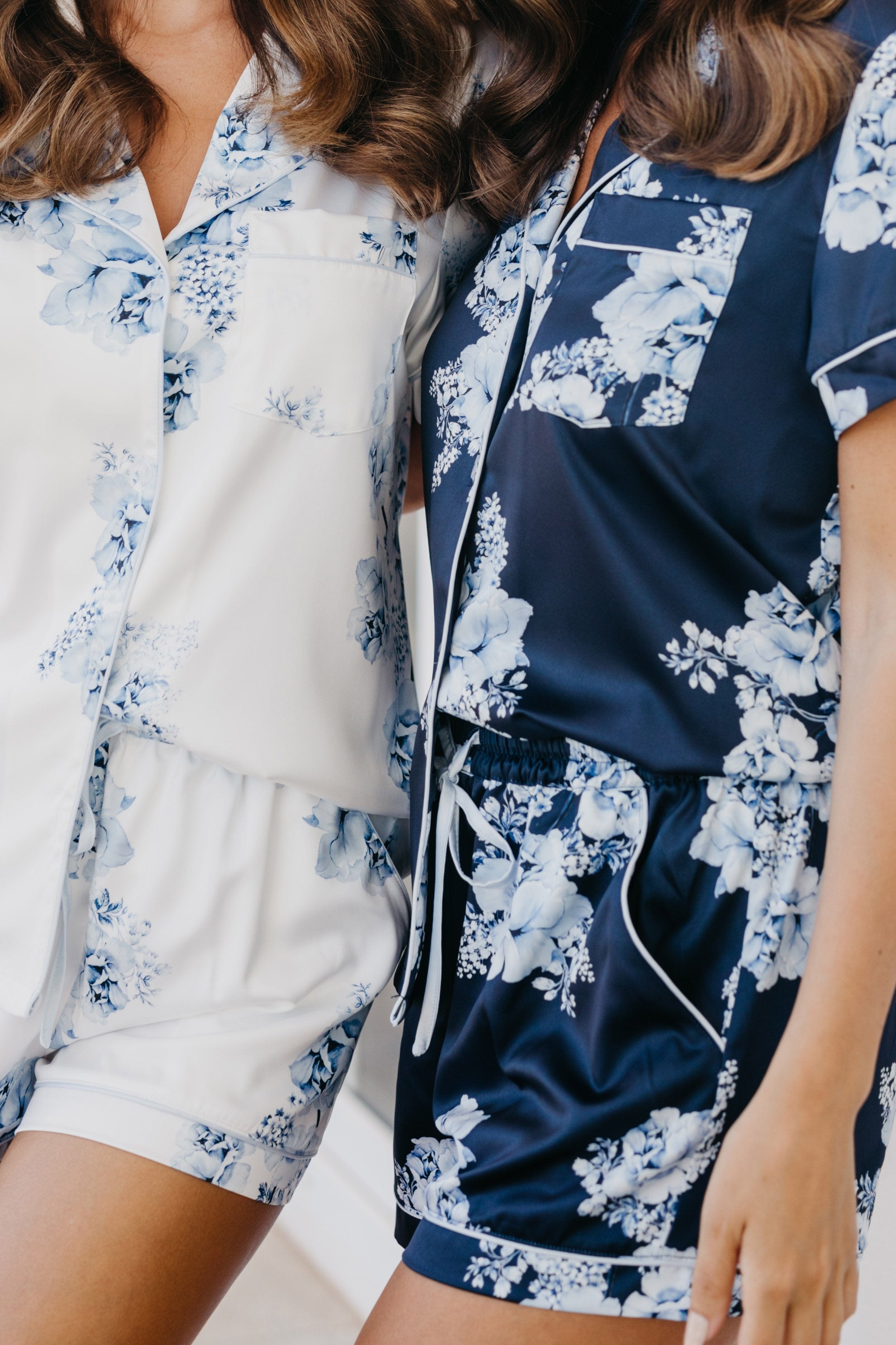 Mileva Blue Floral Printed Pajama Set for Women - Soft & Comfortable Sleepwear for Nighttime & Lounge Wear