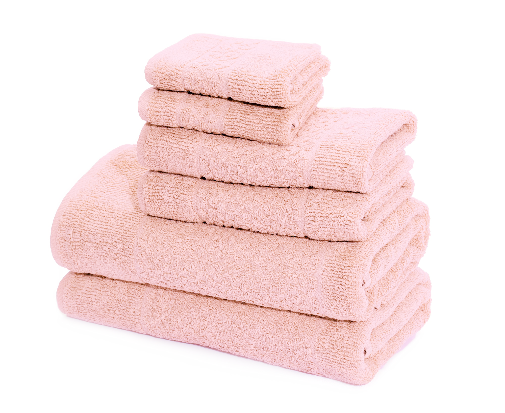 Premium 6-Piece Turkish Cotton Jacquard Bath Towel Set - Ultra Soft & Absorbent for Spa, Bathroom & Beach - Luxury Hotel Quality