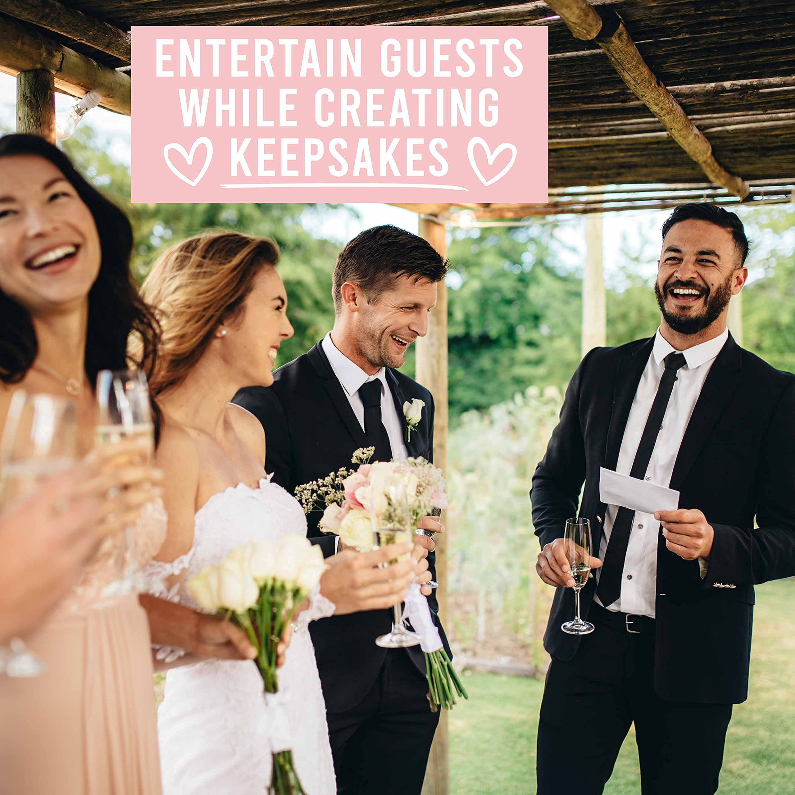 Hadley Designs 50 Floral Wedding & Well Wishes Cards with 24 Thank You Cards - Alternative Guest Book & Bridal Shower Games - Advice Cards for Bride & Groom - Perfect for Wedding Guestbooks, Bridal Showers & Anniversary Celebrations