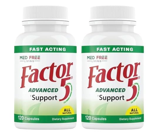 Factor 5 Med Free Living Advanced Joint Health Supplement with Turmeric, Stinging Nettle & Herbal Blend - Supports Joint Comfort, Mobility & Strength - 240 Capsules (2-Pack) for Active Adults & Seniors
