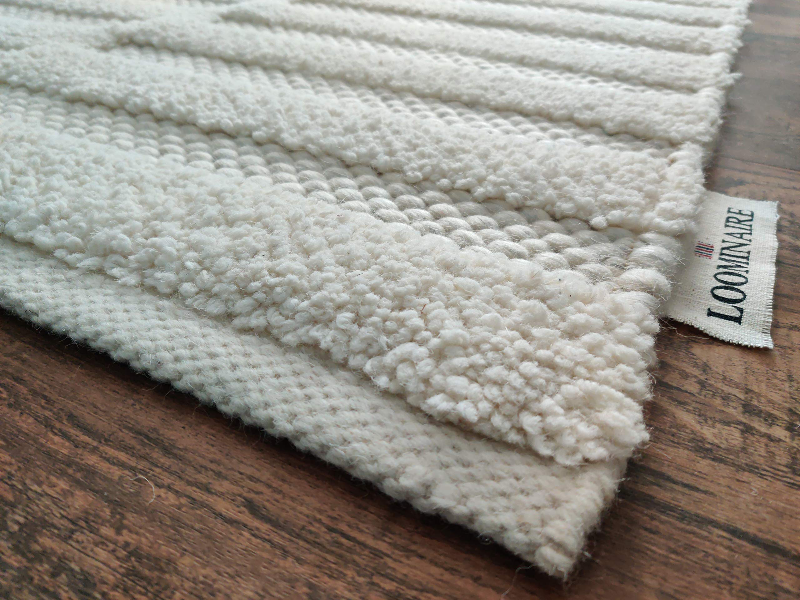 Loominaire Handmade Riviera Wool Natural Fiber Rug – Easy Maintenance, Soft & Durable – Perfect for Living Room, Bedroom, Family Room Floors (5' x 8') – Cozy Home Decor & Stylish Floor Covering