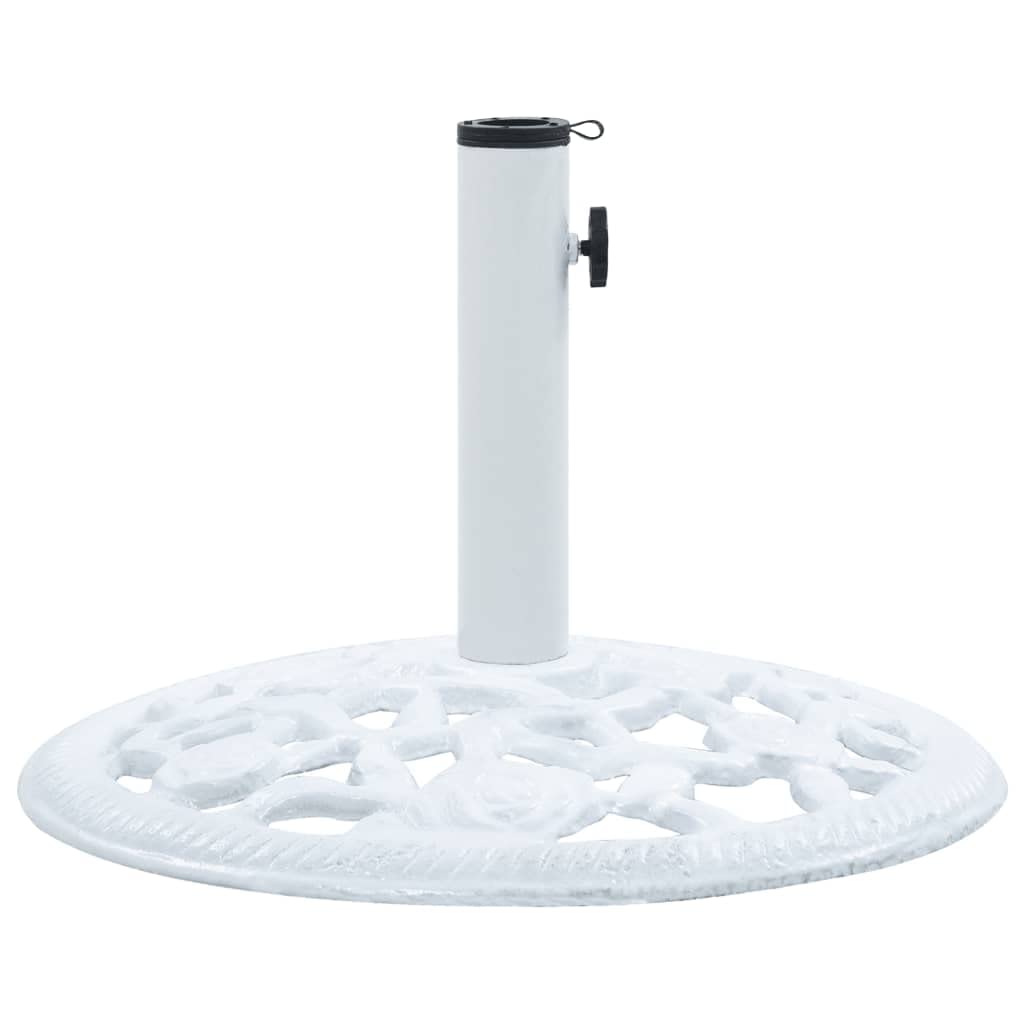 Heavy Duty White Cast Iron Umbrella Base 26.5 lbs (18.9 Inch) - Perfect for Patio, Garden, and Outdoor Decor Stability