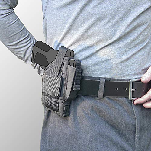 Ruger LC9S Belt Side Holster with Viridian Laser - Concealed Carry & Tactical Use for Outdoor, Hunting, and Self Defense