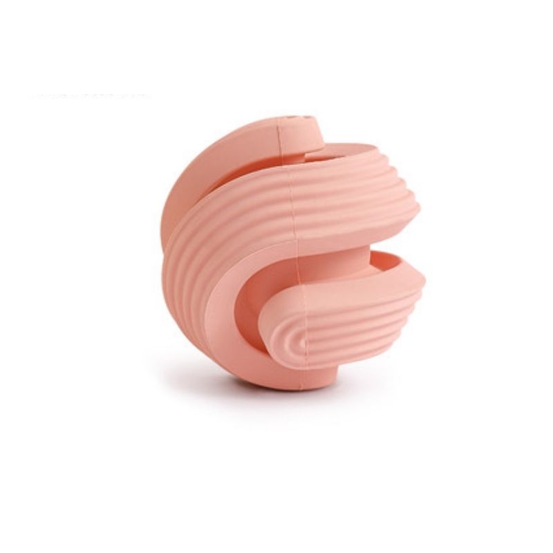 Petshy Interactive Dog Treat Ball - Milk Tea Pink for Small & Medium Dogs - Fun Puzzle Toy for Training & Mental Stimulation - Perfect for Indoor Play & Outdoor Activities