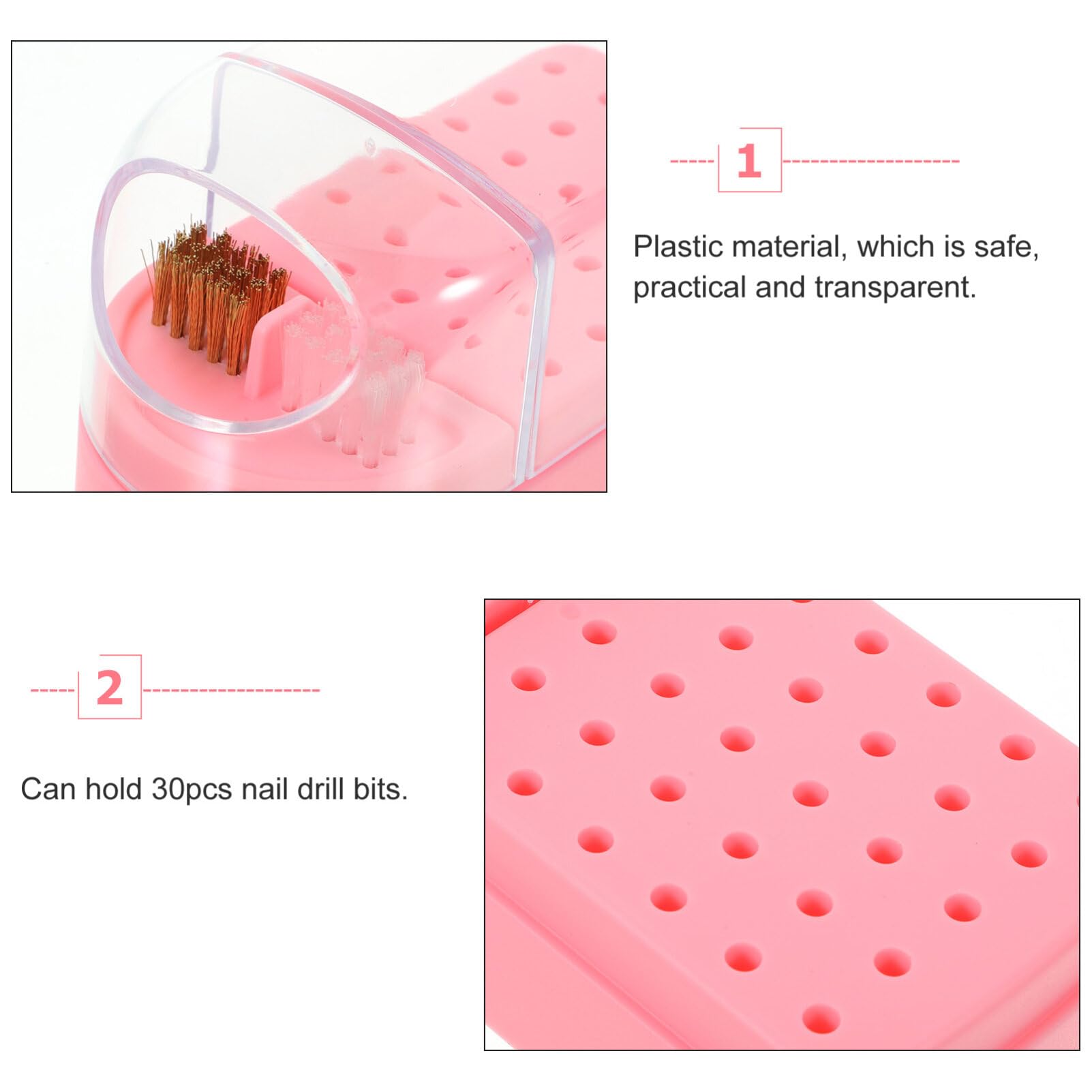 Professional Nail Drill Bit Organizer Case - Portable Storage Box for Nail Art Polishing Heads & Drill Bits - Perfect for Salon, Home Manicure & Travel Nail Kit Organization