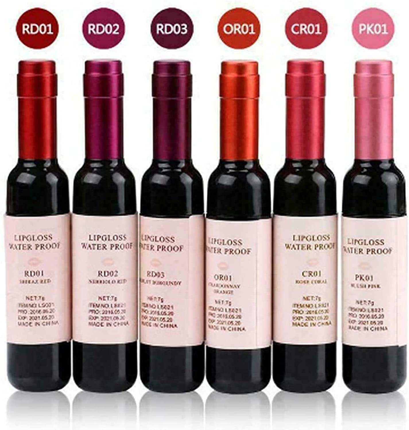 Long Lasting Matte Liquid Lipstick - Waterproof Wine Red Lip Tint & Gloss Set with Mini Bottle Design | Perfect for Party Makeup, Date Night & Special Occasions (CR01)