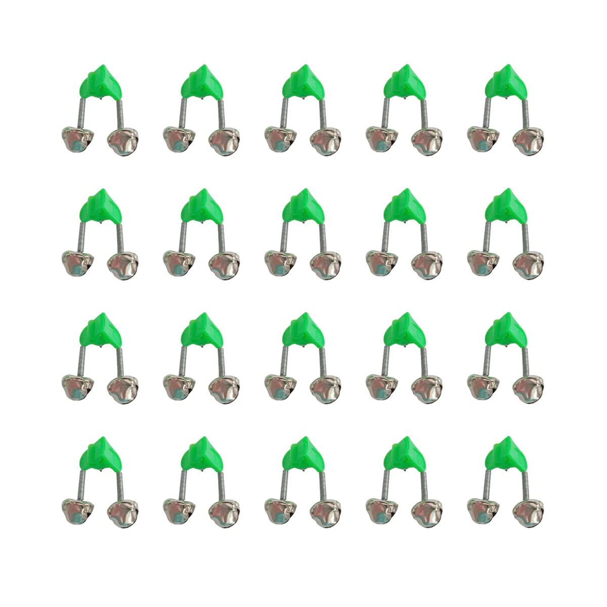 20 Pcs Plastic Fishing Rod Alarm Bells with Clips - Loud & Durable Fishing Bells for Saltwater & Freshwater Rods - Perfect for Night Fishing & Ice Fishing Accessories