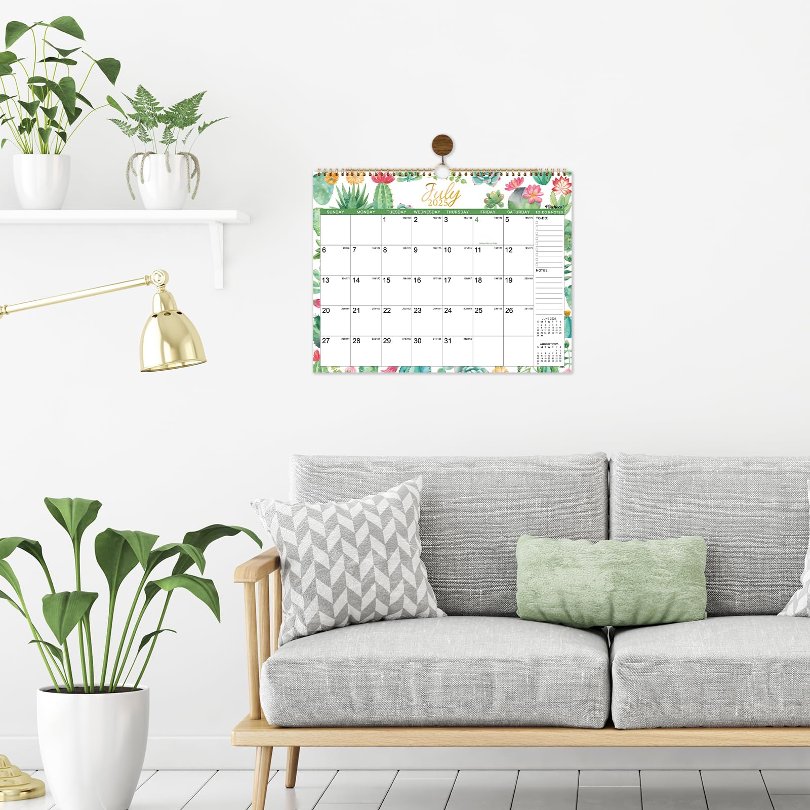 2025-2026 Wall Calendar with Hanging Hook | 18-Month Large Format Planner (July 2025-December 2026) | 14.8