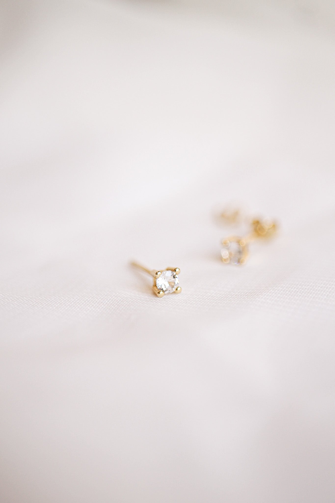CZ Crystal Stud Earrings in Gold - Elegant & Sparkling Jewelry for Women | Perfect for Parties, Weddings & Everyday Wear