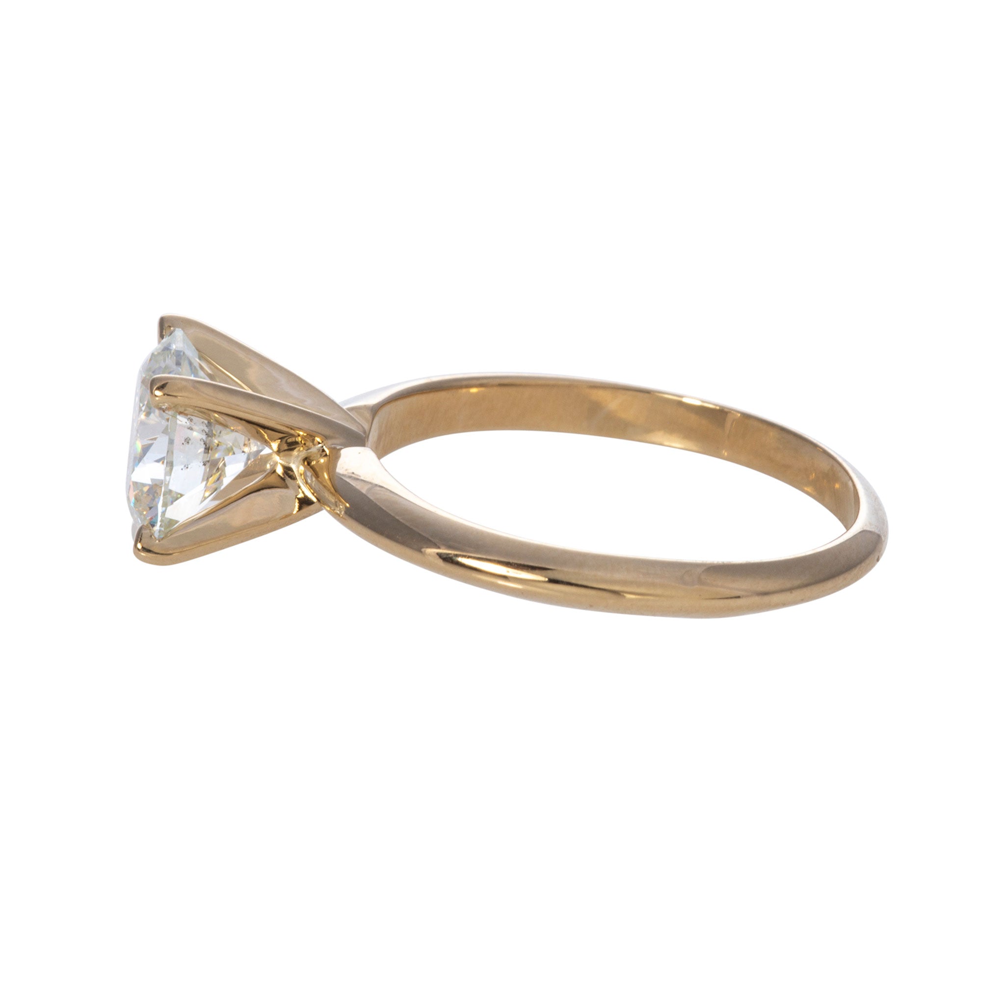 1.5 Carat I SI1 Round Diamond Solitaire Engagement Ring in 14K Yellow Gold - Perfect for Proposals, Weddings & Anniversary Gifts