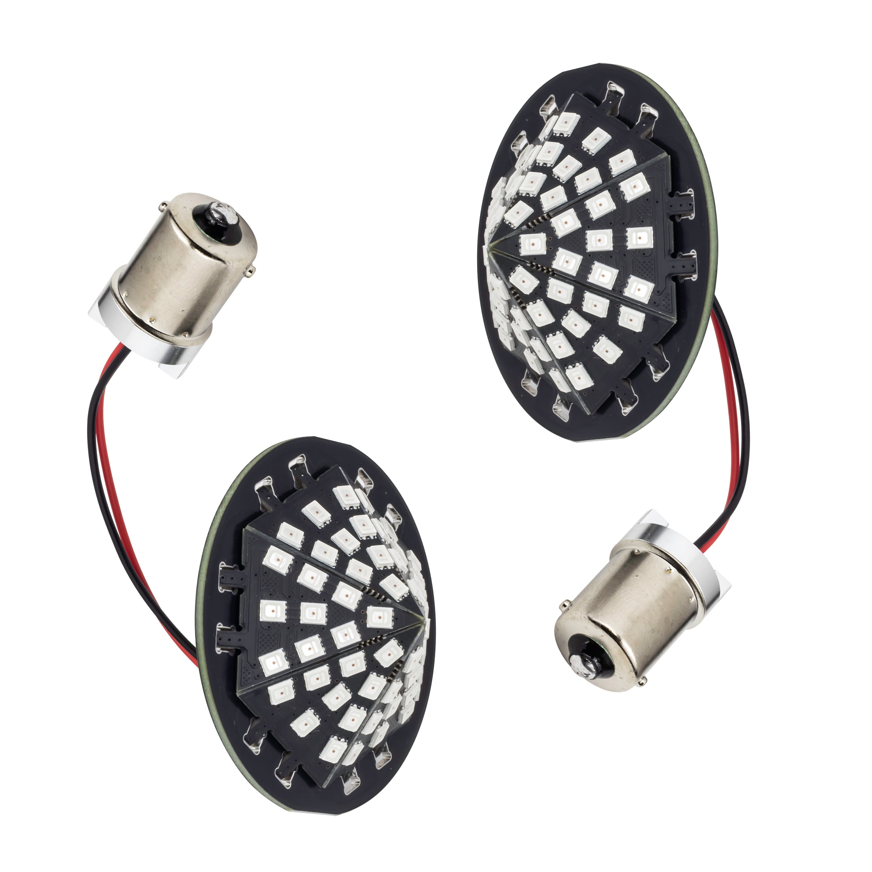Premium LED Red Rear Turn Signals for Harley Davidson - Eagle Lights Midnight Edition Gen III (1156 Base) - High Visibility & Safety for Night Riding & Custom Motorcycle Builds