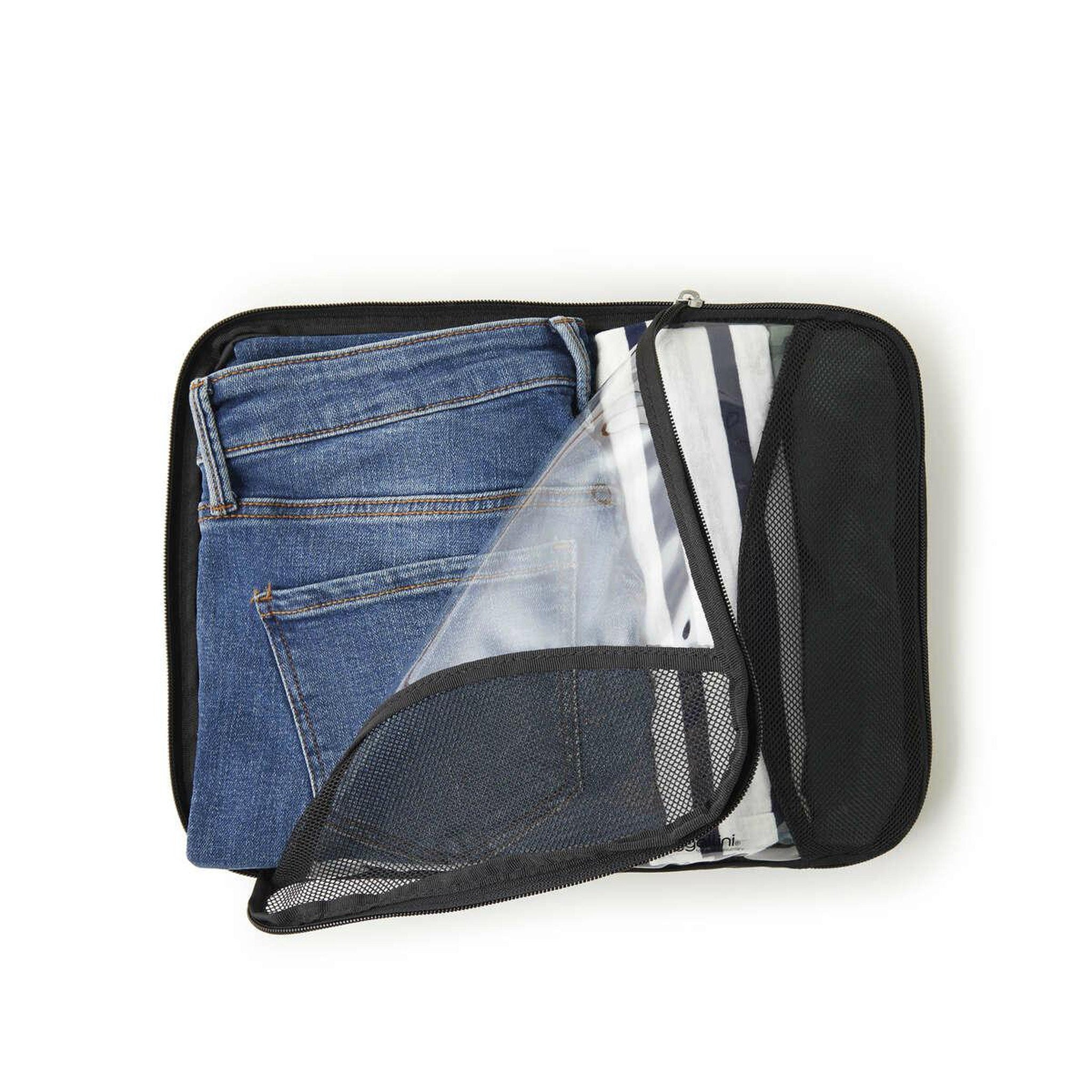 Baggallini 3-Piece Travel Packing Cubes Set - Medium & Large Compression Organizers for Luggage & Suitcases | Perfect for Business Trips, Vacations & Weekend Getaways