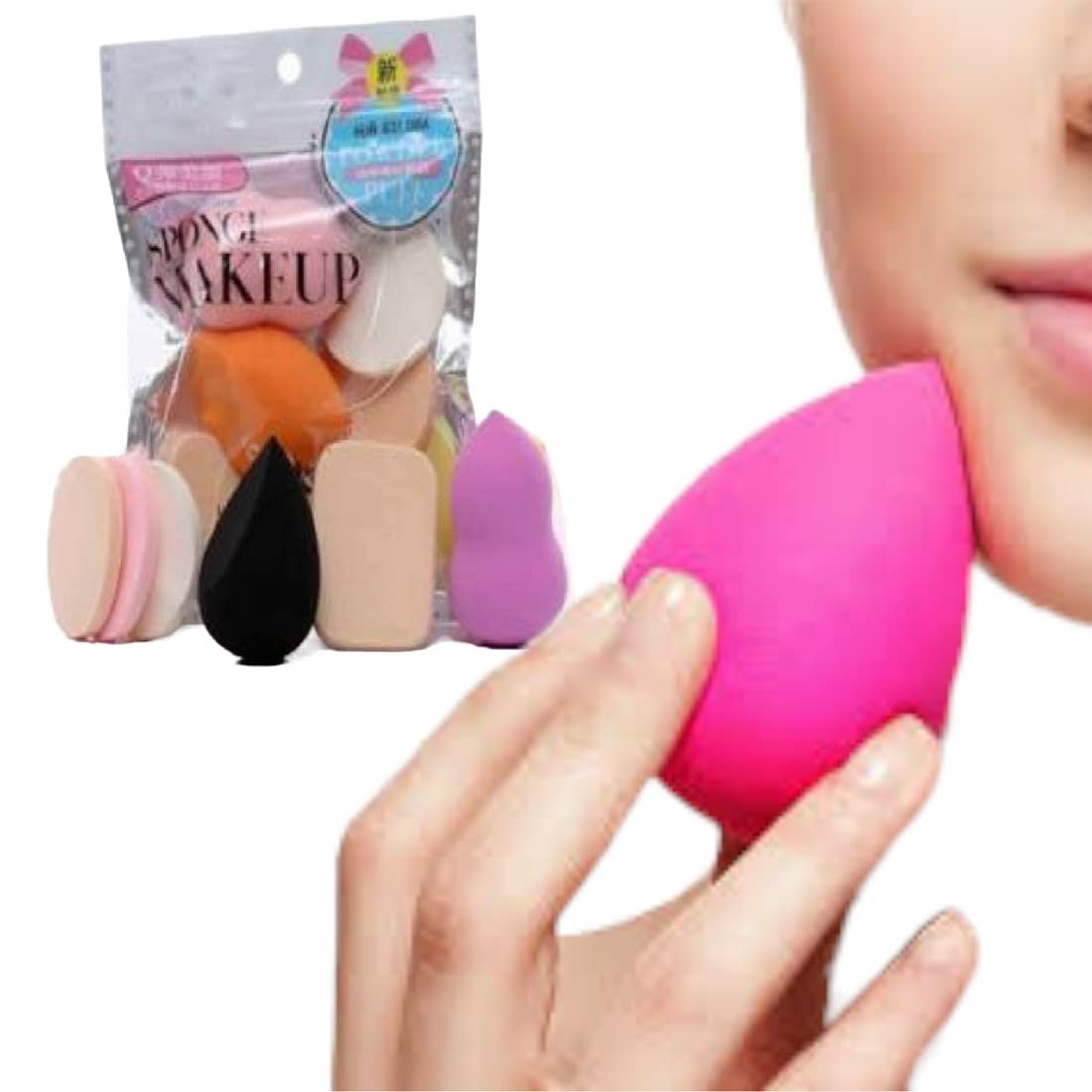 Premium 6-Piece Makeup Sponge Blender Set - Soft Beauty Blending Puff for Flawless Foundation & Concealer Application - Perfect for Daily Makeup, Contouring, and Professional Use