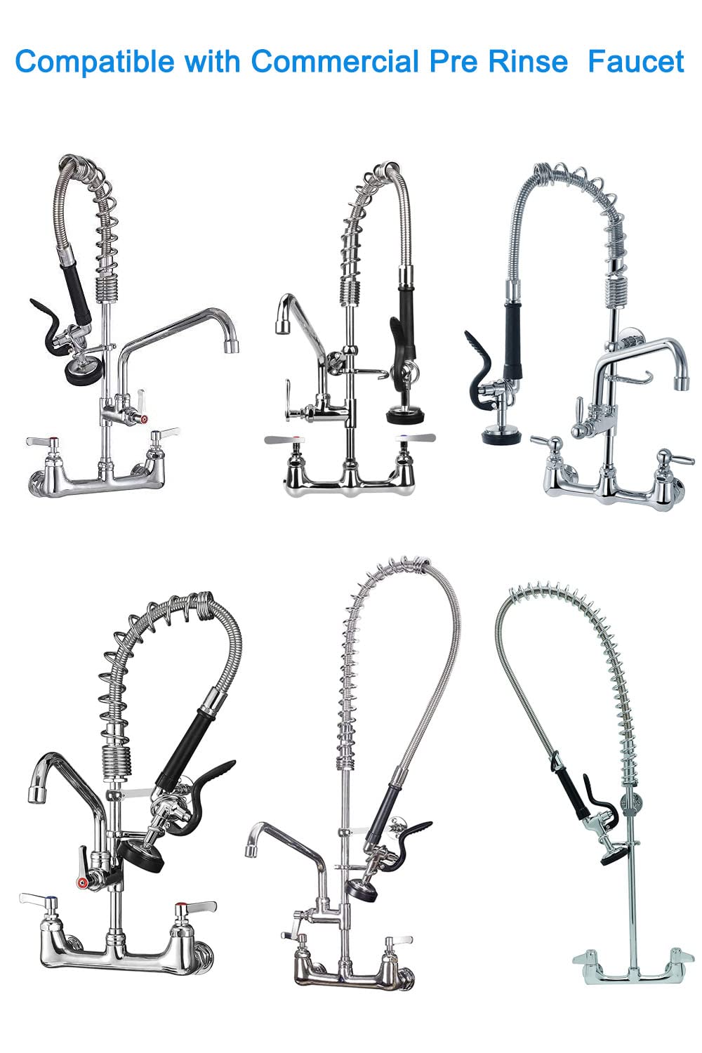 Commercial Kitchen Sink Faucet Wall Mount Installation Kit - Stainless Steel Backsplash Mount Set for Prep & Utility Sinks (2Pcs) - Perfect for Restaurant, Food Truck & Commercial Kitchen Setup