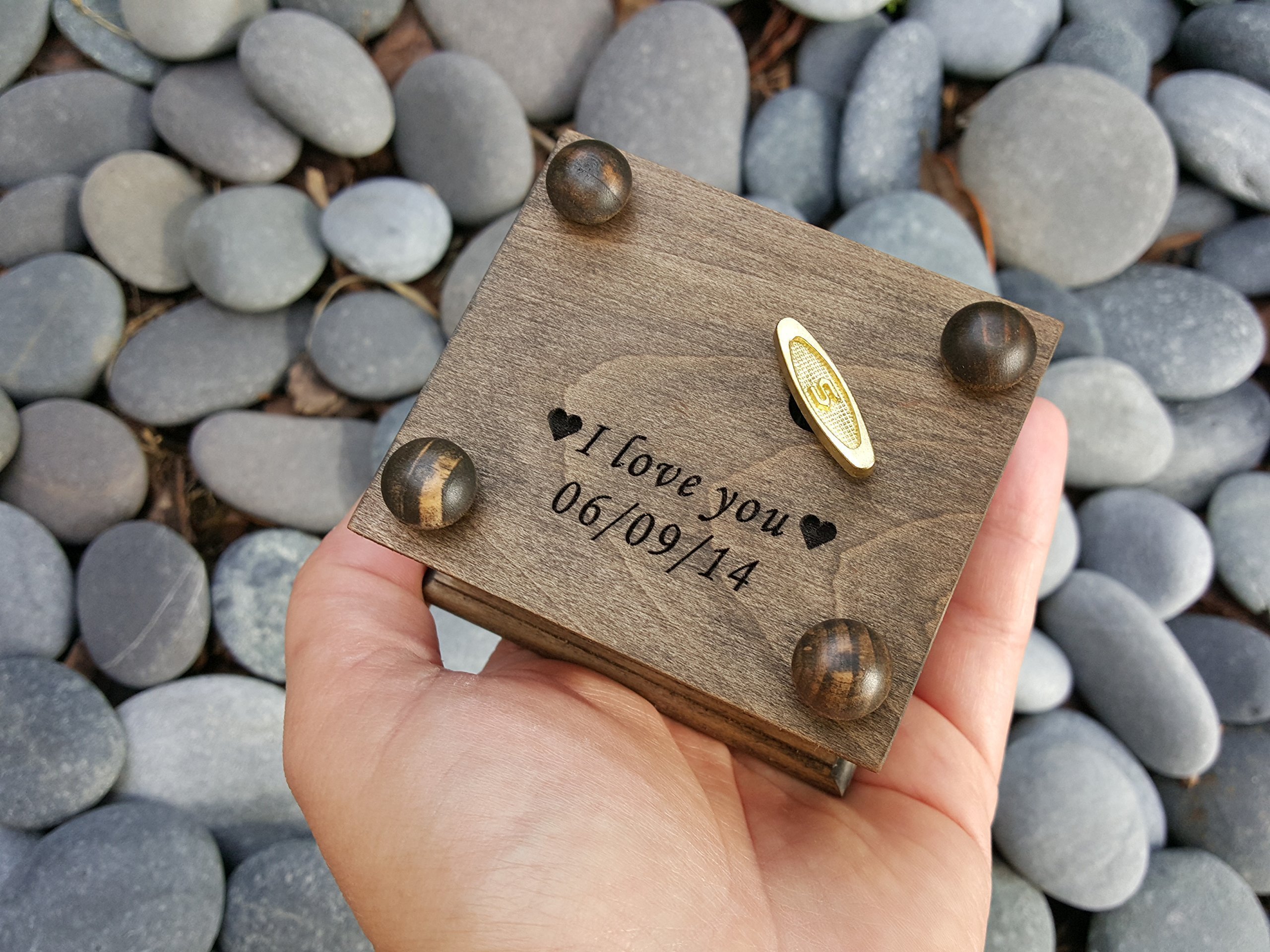 Custom Handmade Music Box - Personalized Wedding Gift for Couples, 5th Anniversary Present, Unique Dog Lover Keepsake | Perfect for Romantic Surprises, Wedding Favors & Anniversary Celebrations