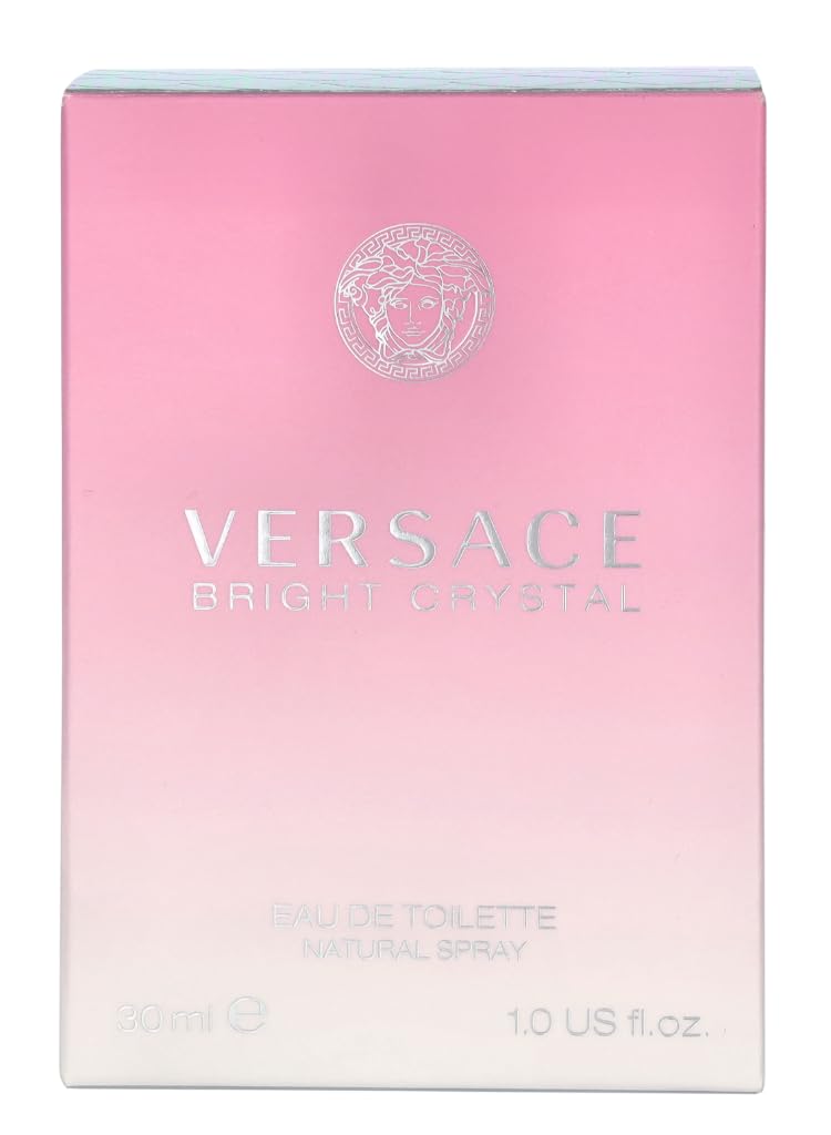 Versace Bright Crystal Eau de Toilette Spray for Women - 1.0 oz Fragrance | Floral & Fruity Perfume for Everyday Wear, Date Night & Special Occasions