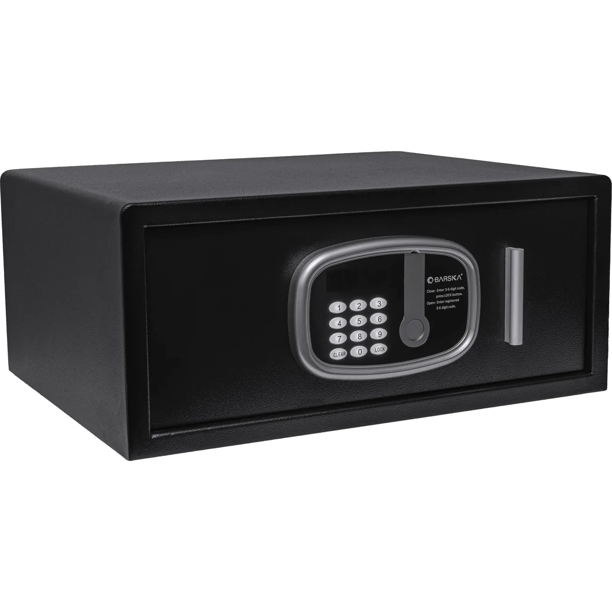 Barska HS13408 Front Open Drawer Hotel Safe - Compact Electronic Safe for Valuables, Jewelry & Cash - Ideal for Hotels, Offices & Home Security Use