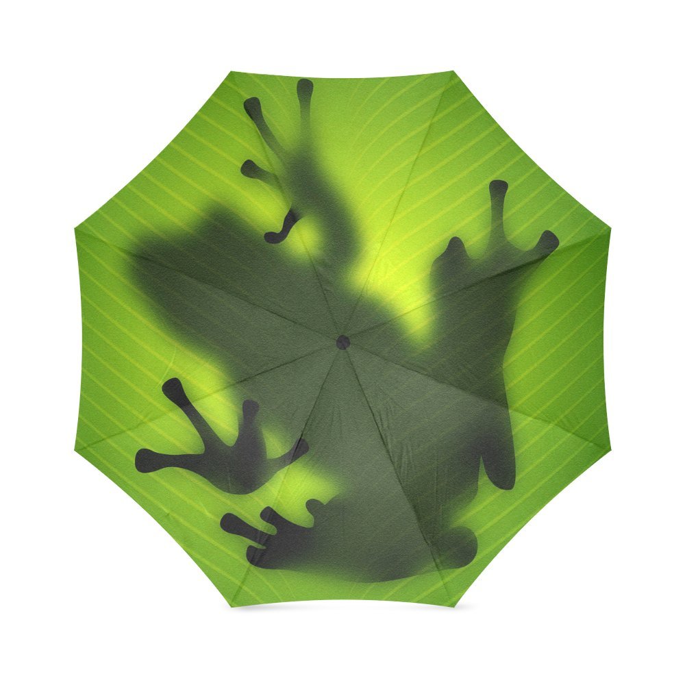 Stylish Red-Eyed Tree Frog Folding Umbrella - Waterproof Rain & UV Sun Protection Parasol - Perfect for Outdoor Adventures, Beach Trips & Rainy Days