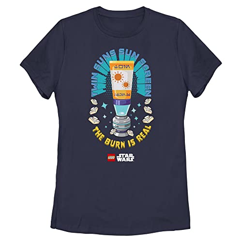 Lego Star Wars The Burn is Real Women's Short Sleeve T-Shirt - Cool Graphic Tee for Casual Wear, Cosplay & Star Wars Fans