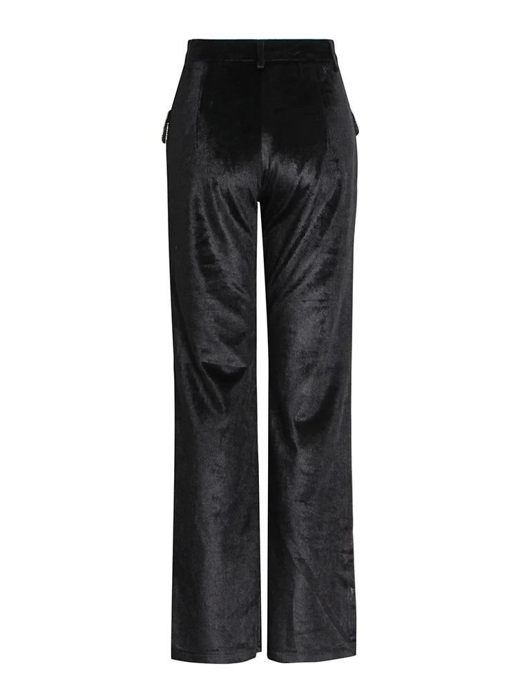 Women's Black High Waist Wide Leg Pants - Loose Fit Full Length Trousers for Casual Wear | Autumn Fashion Staple for Work, Travel & Everyday Comfort