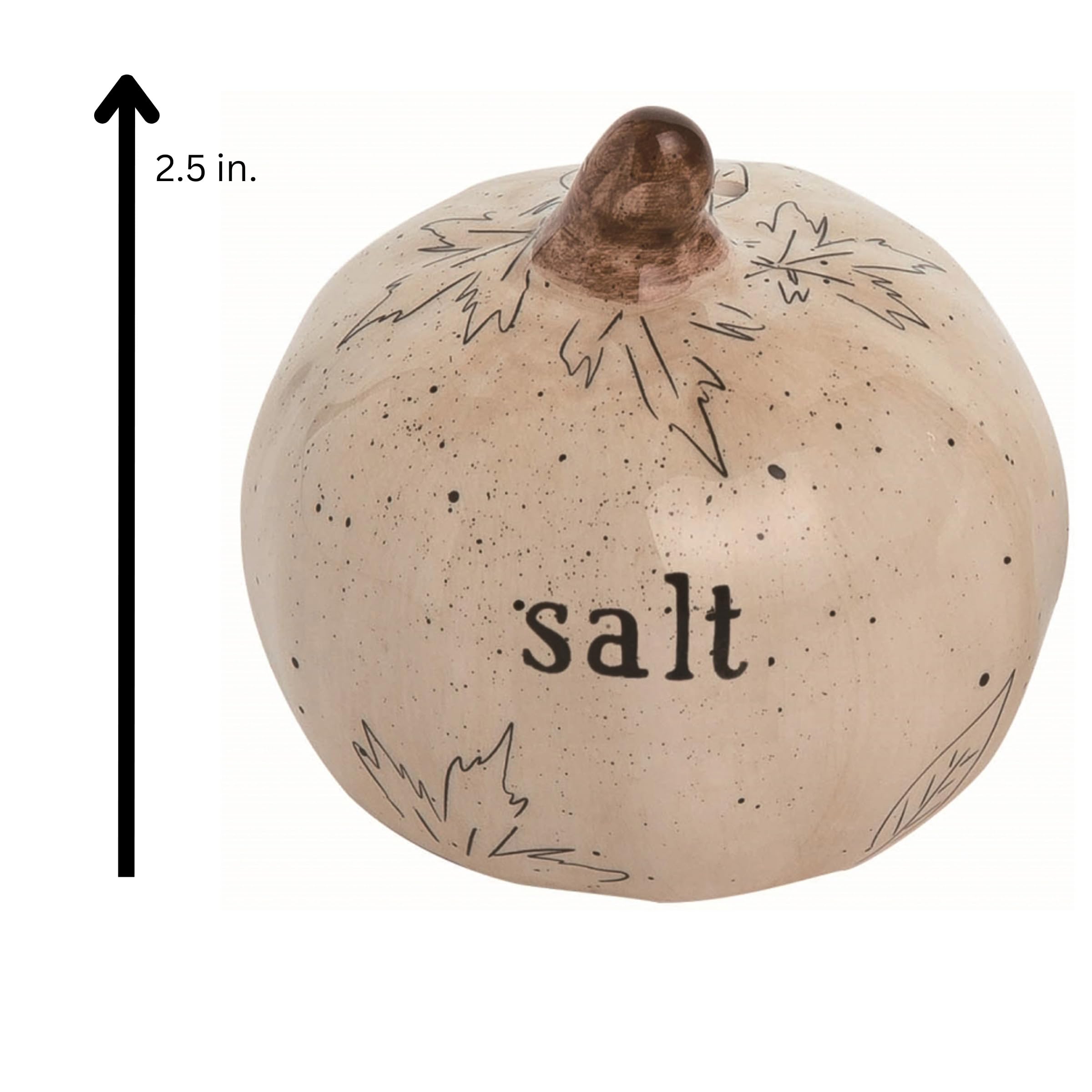 White Ceramic Pumpkin Salt and Pepper Shakers Set - Fall Kitchen Decor, Thanksgiving Tableware for Autumn Dining & Holiday Season