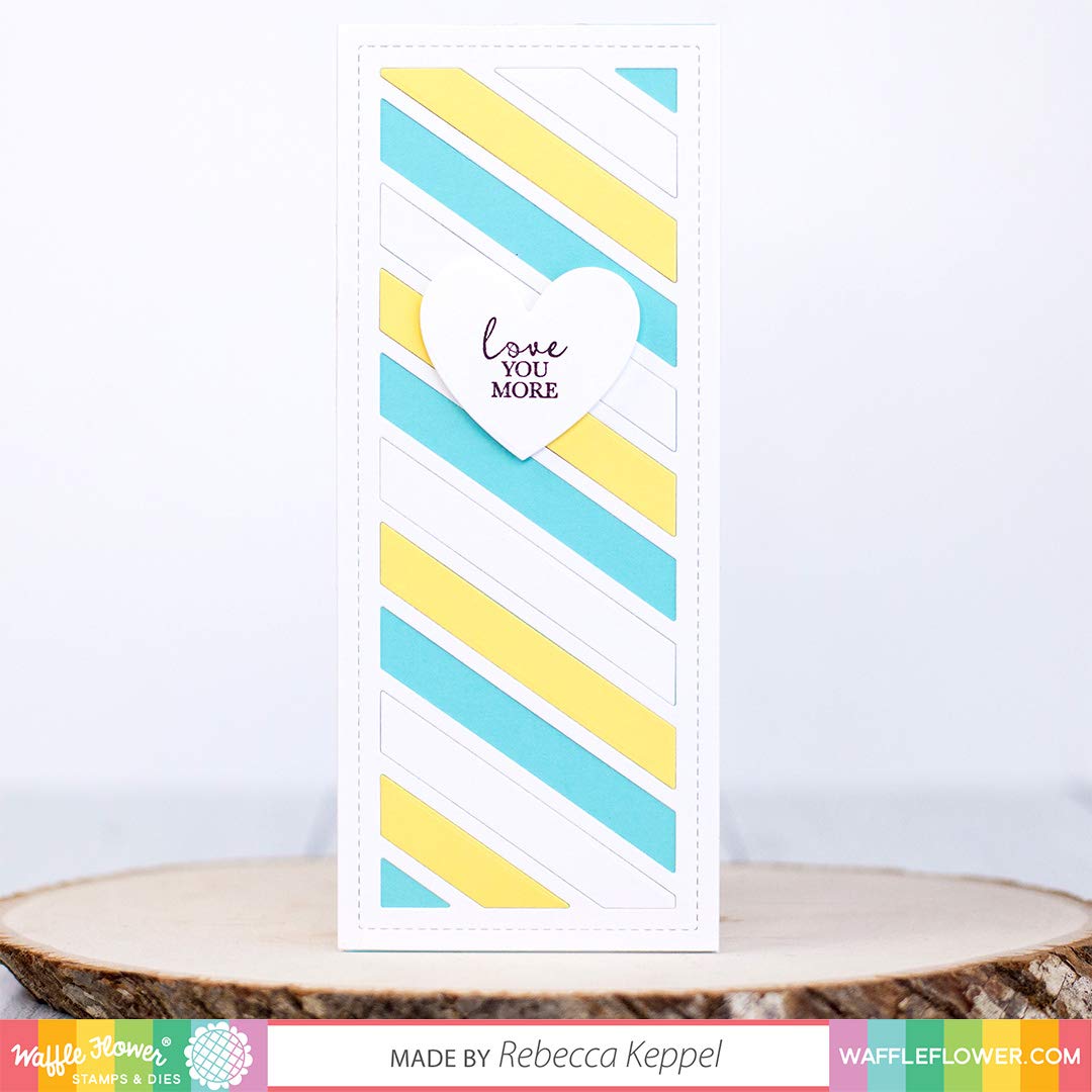 Waffle Flower Slimline Angled Panel Die - Perfect for Card Making, Scrapbooking & DIY Paper Crafts - Create Stunning Greeting Cards and Home Decor