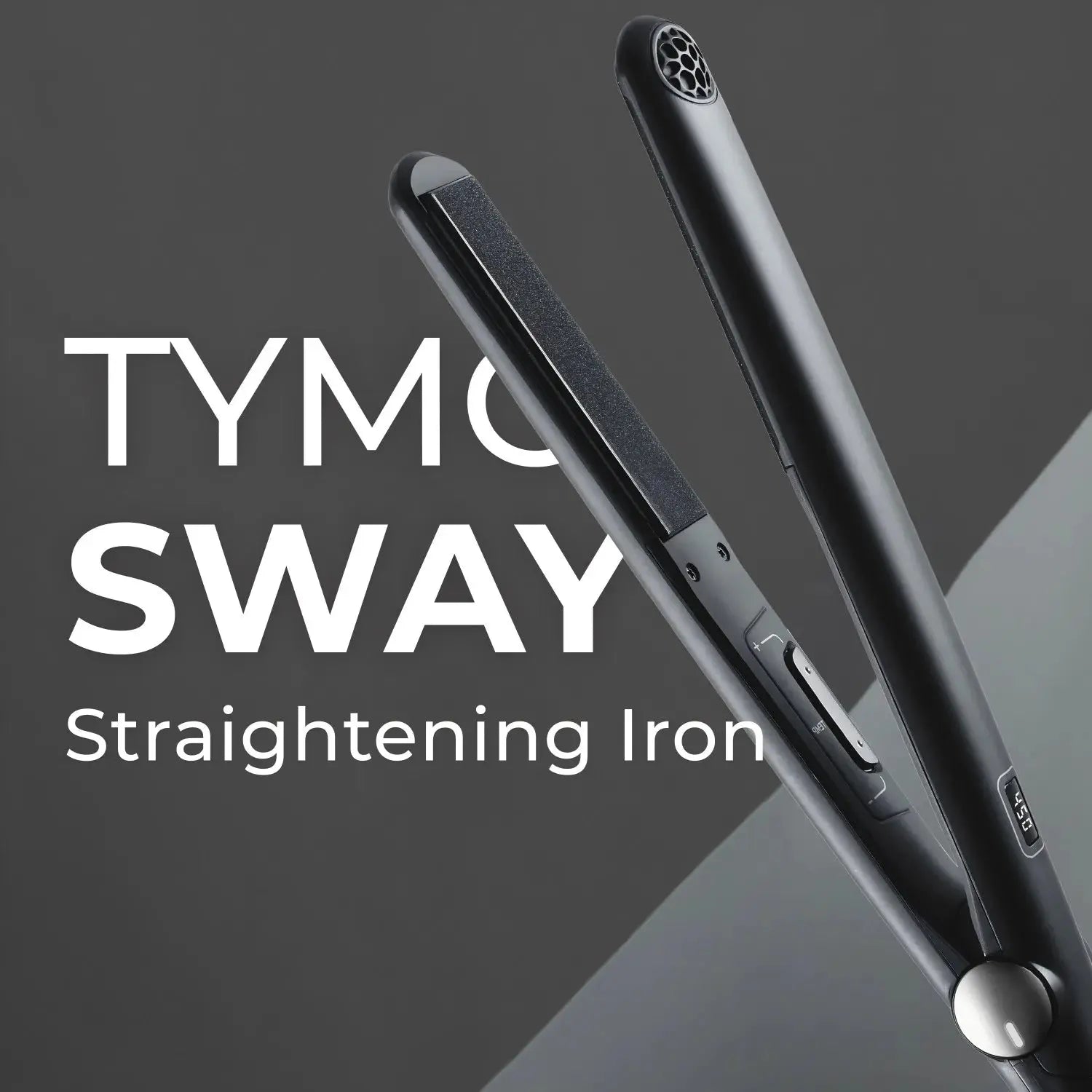 TYMO Sway Noir Hair Straightener Brush - Professional Ionic Ceramic Flat Iron for Smooth & Shiny Hair - Perfect for Home & Salon Styling