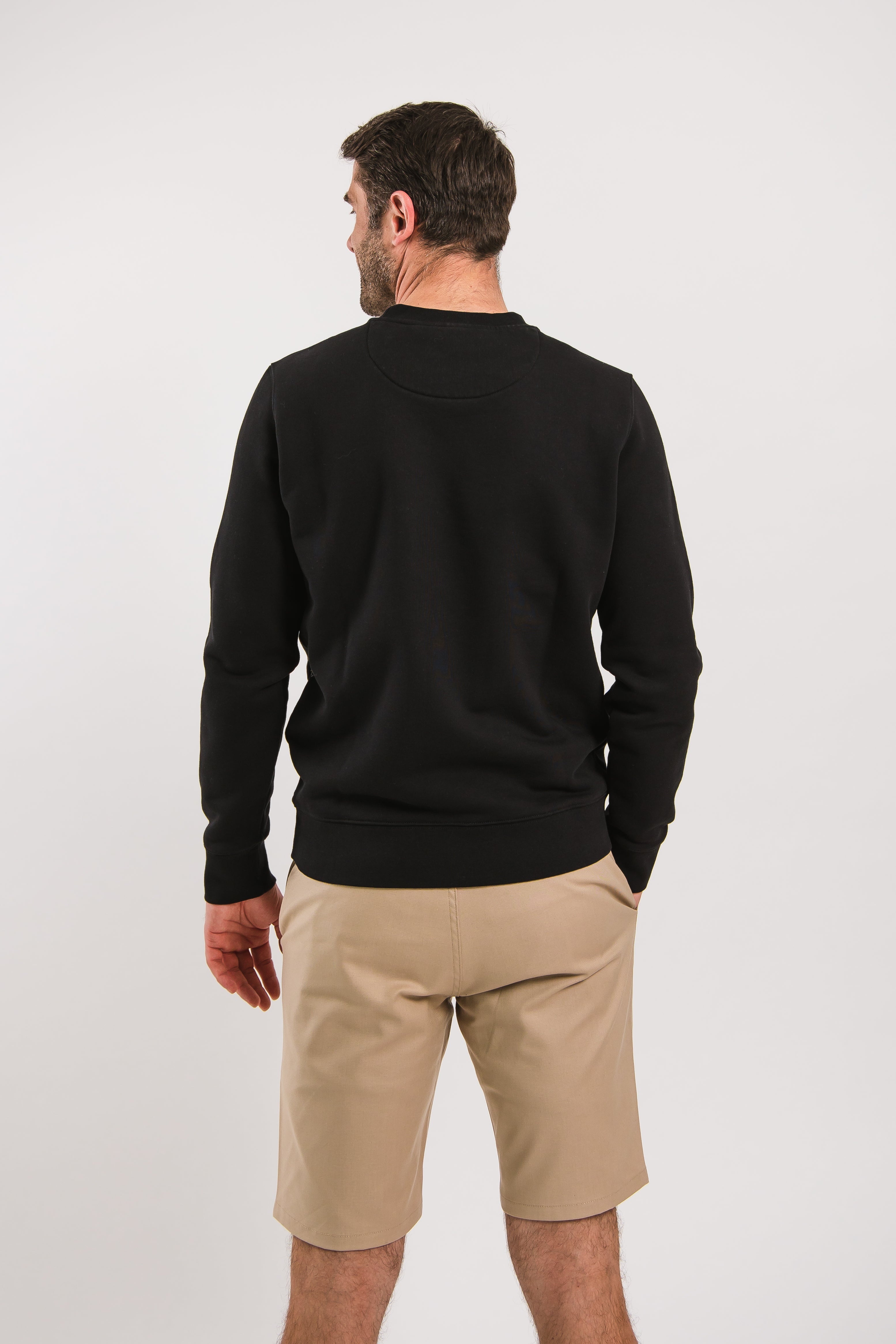 Be Lenka Essentials Men's Black Sweatshirt - Comfortable & Stylish Casual Wear for Everyday Outfits & Lounge
