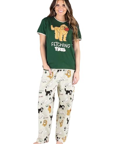 Green Fetching Tired Pajama Set