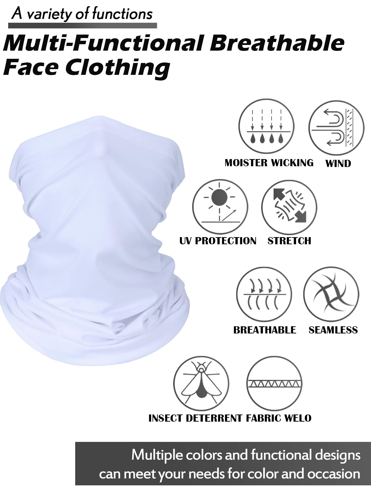 Breathable Summer Balaclava for Men - UV Protection Face Cover Scarf & Neck Gaiter for Cycling, Running, Hiking - Lightweight Sun Shield for Outdoor Sports & Daily Use