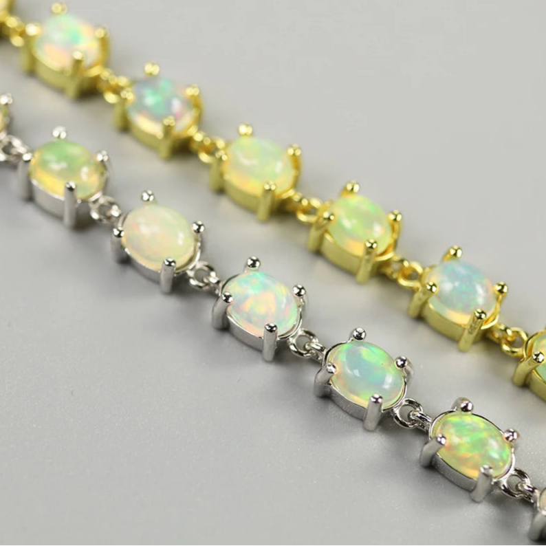 Enchanted Opal Bracelet for Women – Elegant Sterling Silver Gemstone Jewelry Gift for Birthday, Anniversary & Special Occasions | Perfect for Boho, Wedding & Everyday Wear