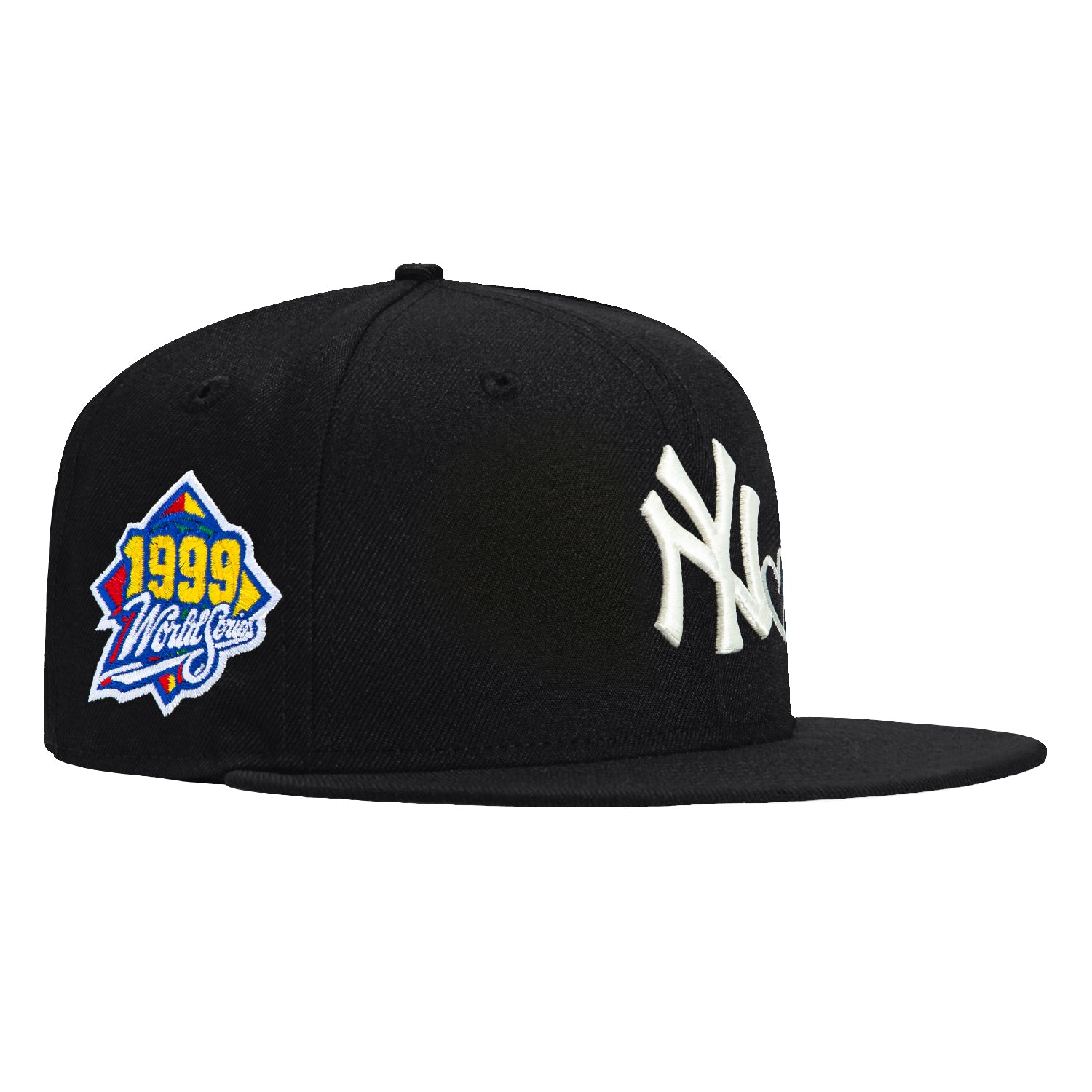New Era 59Fifty New York Yankees 1999 World Series Patch Heart Hat - Black & White Adjustable Baseball Cap for Men & Women - Perfect for Baseball Games, Sports Events & Streetwear Fashion
