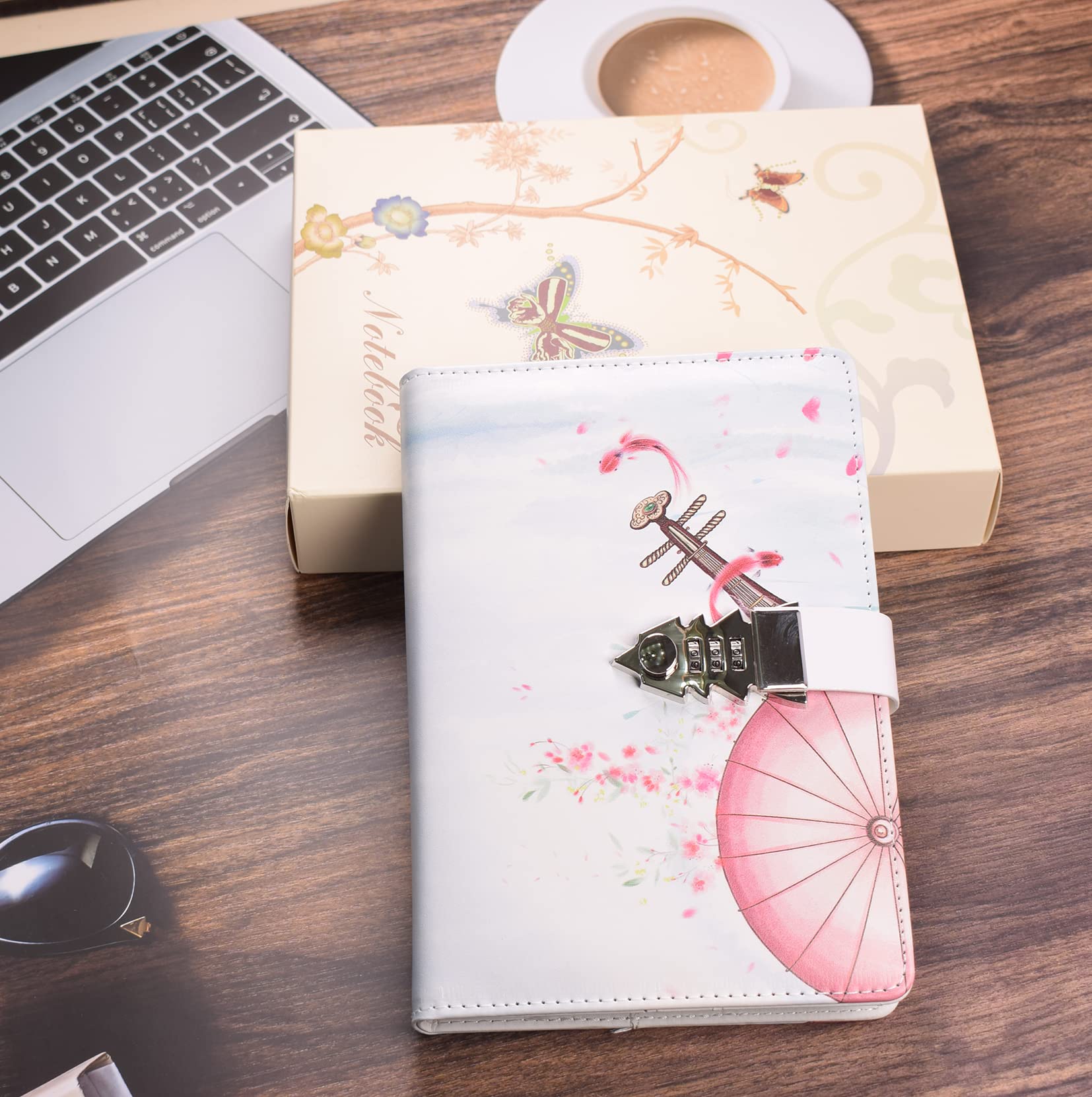 Secure Combination Lock Journal - A5 Password Protected Diary Notebook with Digital Lock, Stylish Planner Cover for Women & Teens - Perfect for Personal Writing, Travel, Gift & Secret Keeping