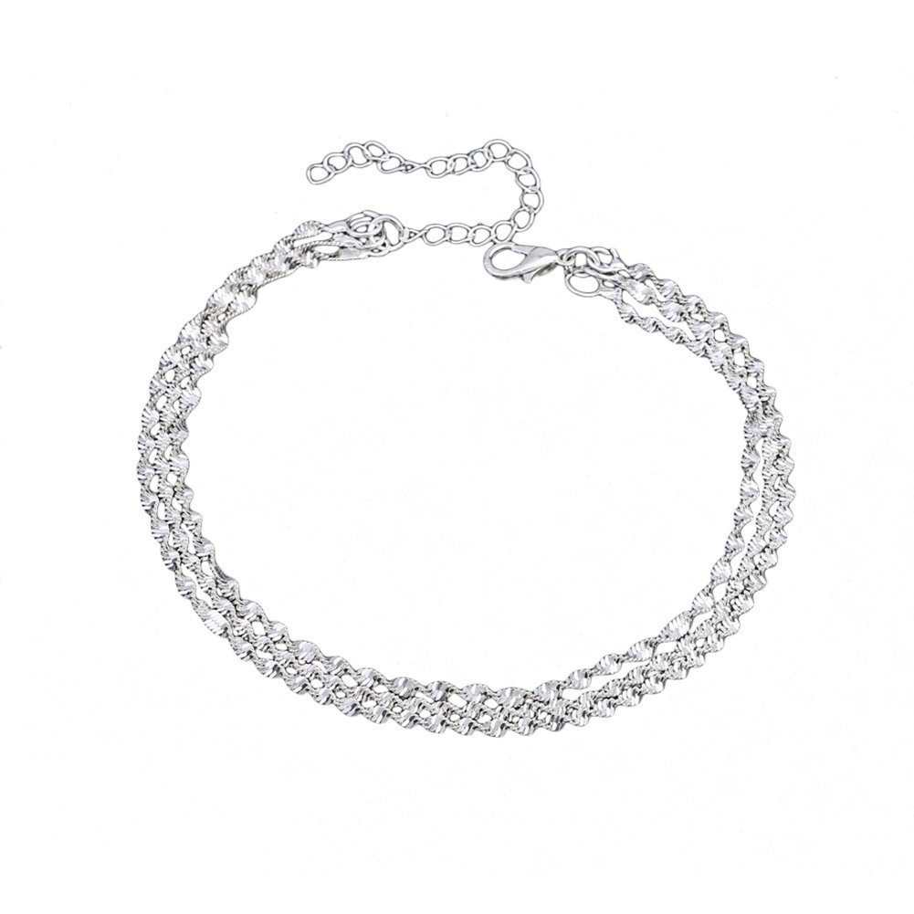 Adonpshy Women's Fashion Snake Chain Anklet - Multilayer Barefoot Sandal Ankle Bracelet for Beach, Summer & Boho Style - Perfect Gift for Her, Girlfriend or Wife