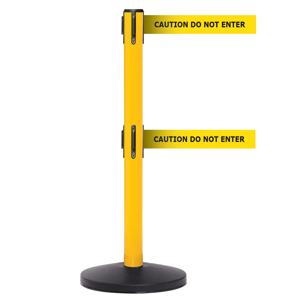 Safety Belt Barriers - Heavy Duty Retractable Belt Stanchions for Crowd Control - Perfect for Events, Queues, and Public Safety Management