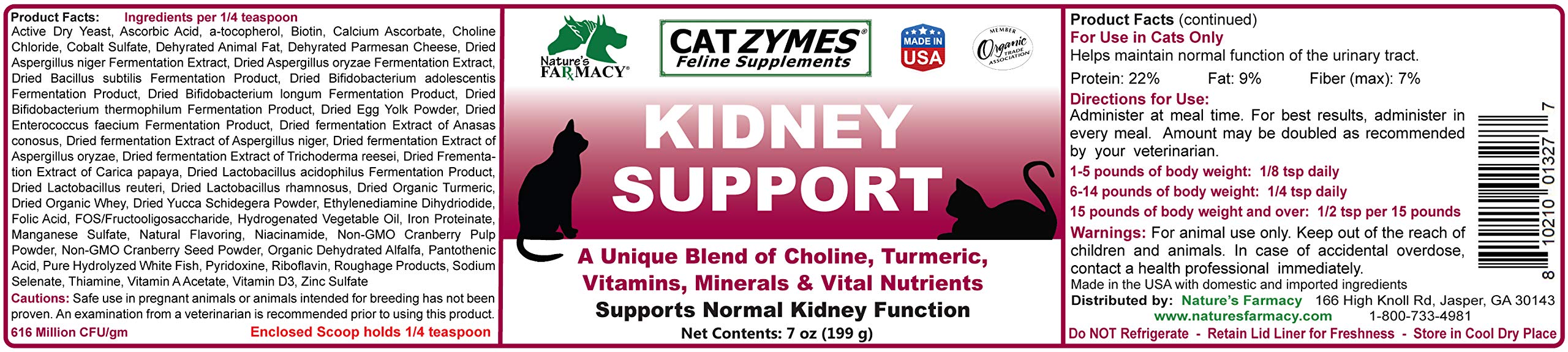 Kidney Support Supplement with Turmeric & Pre-Digested Whitefish - Rich in Vitamins & Minerals for Renal Health (7oz) | Supports Kidney Function & Detox for Dogs & Cats