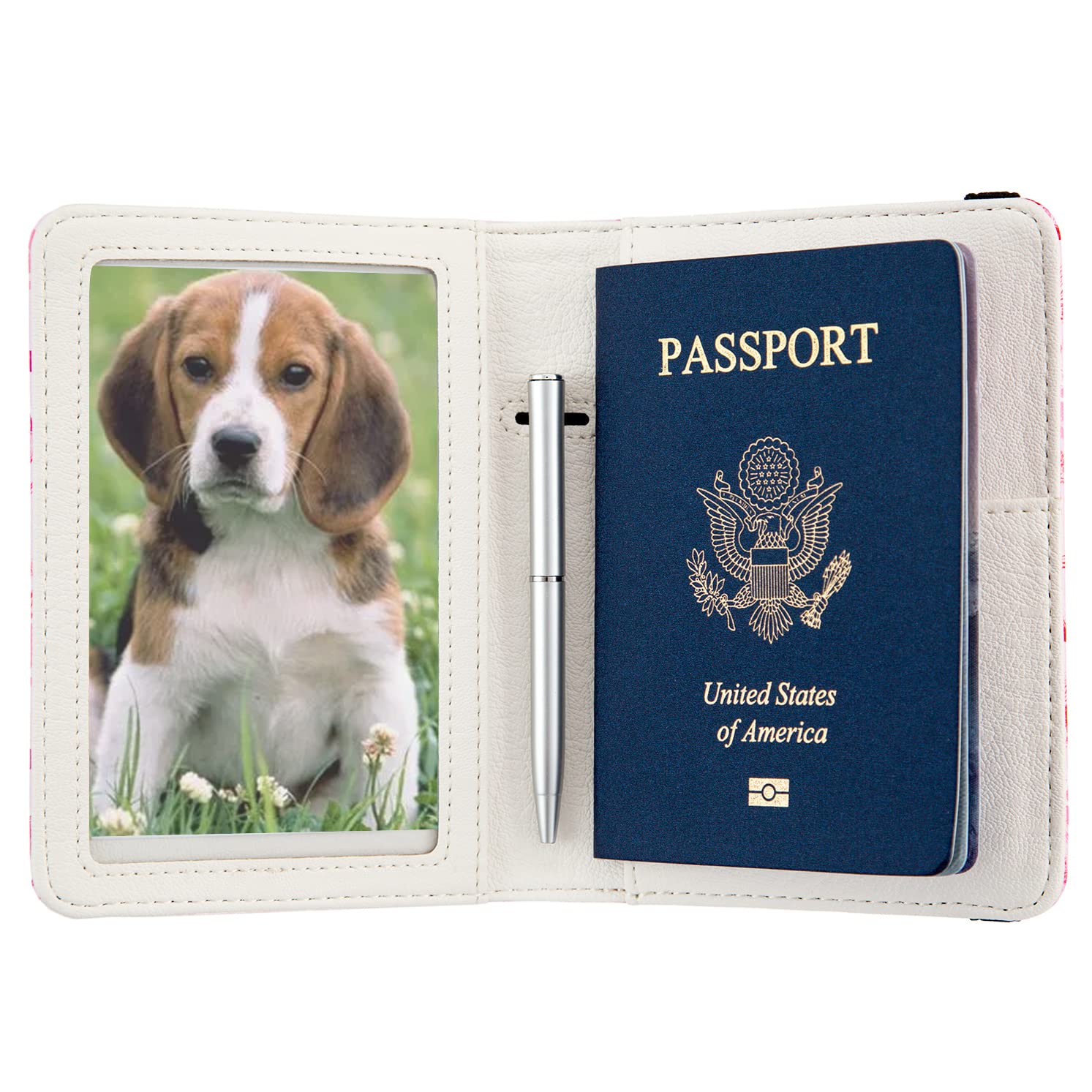 RFID Blocking Passport & Vaccine Card Holder for Travel - Eiffel Tower Design
