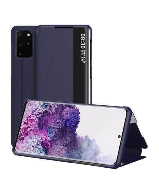 Premium Smart Clear Window View Flip Cover for Samsung Galaxy S21 - Stylish Protection for Everyday Use & Business Meetings