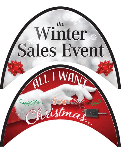 Christmas Car Key Sales Event - Indoor & Outdoor Arch Banner Kit for Car Dealerships | Durable Car Advertising Display for Showrooms, Parking Lots & Dealership Promotions