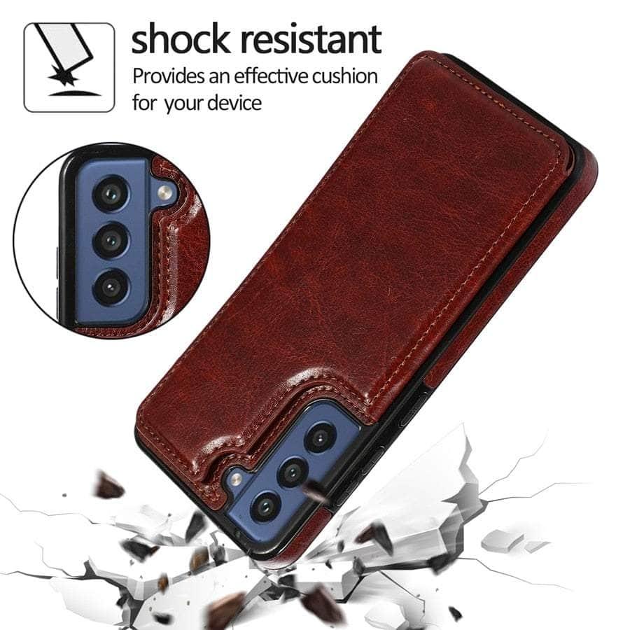 Premium Galaxy S23 Plus Leather Wallet Case - Slim Fit Luxury Design with Card Slots & RFID Protection - Perfect for Business, Travel & Everyday Use