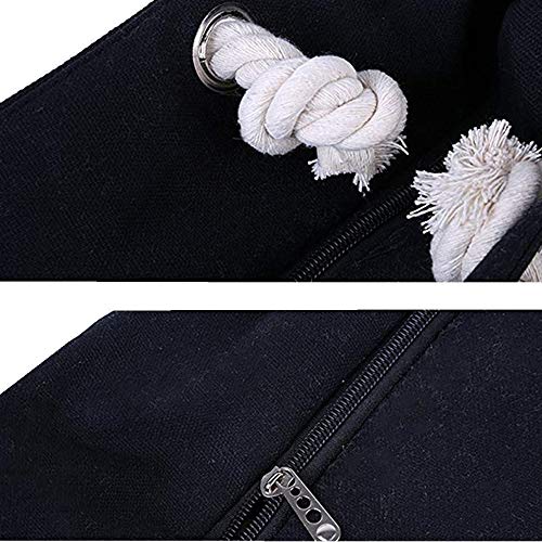 Opromo Women's Striped Canvas Tote Bag with Zipper - Stylish Shoulder Bag for Daily Use, Shopping, Travel & Beach - Durable & Spacious (4-Pack) - Perfect for Work, School, Gym & Weekend Outings
