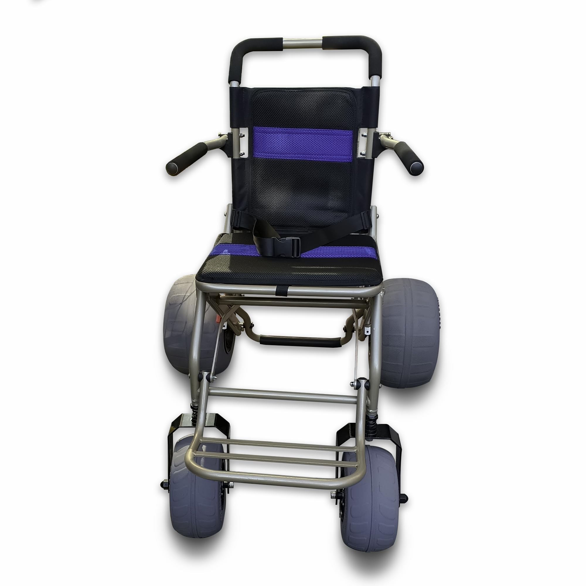**Lightweight Beach Wheelchair for Seniors & Kids - All-Terrain Sand Wheelchair with Balloon Tires for Soft Sand - Perfect for Beach, Park & Outdoor Adventures**